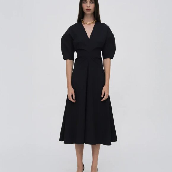 Rosetta Getty - Midi Dress - Black - Size S / M / L US - Picture 8 of 8